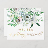  Bloemen Gouache Boho Flower Vrijgezellenfeest Briefkaart (Voorkant / Achterkant)