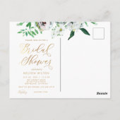  Bloemen Gouache Boho Flower Vrijgezellenfeest Briefkaart (Achterkant)