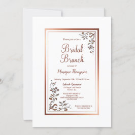 Bloemen Goud Border Bridal Brunch Kaart
