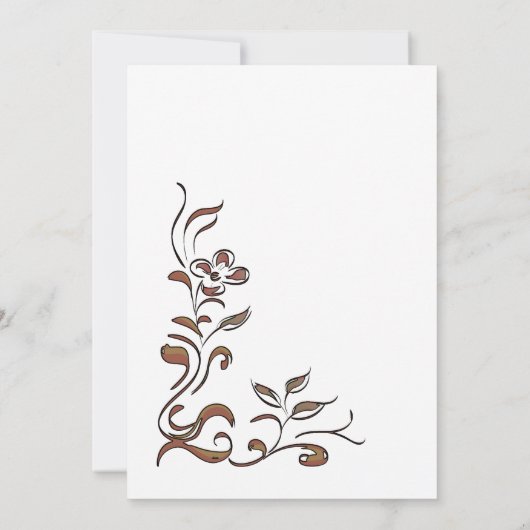  Bloemen Goud Border Engagement Party Kaart (Achterkant)