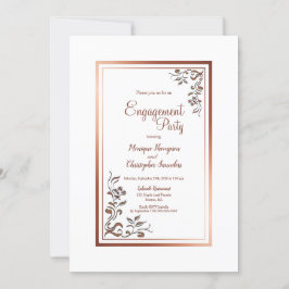  Bloemen Goud Border Engagement Party Kaart