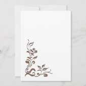 Bloemen Goud Grens Graduation Party Kaart (Achterkant)