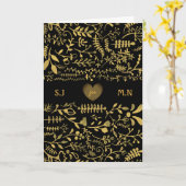 Bloemen Goud, Valentijnsdag Kaart (Gele Bloem)