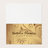Bloemen | Goud Visitekaartje (Buitenkant ongevouwen)