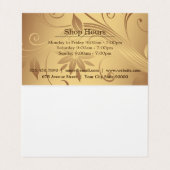 Bloemen | Goud Visitekaartje (Binnenkant ongevouwen)