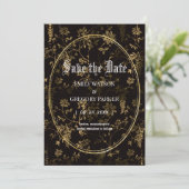  bloemen, gouden lijst met uitzondering van de dat save the date (Staand voorkant)