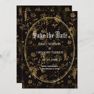  bloemen, gouden lijst met uitzondering van de dat save the date