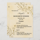 Bloemen Gouden Reisroute Bachelorette Weekend Uitn Programmakaart (Voorkant / Achterkant)