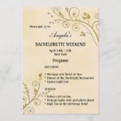 Bloemen Gouden Reisroute Bachelorette Weekend Uitn Programmakaart (Voorkant)