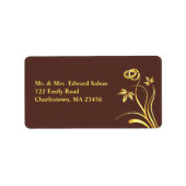 Bloemen Gouden Ringen Medium verzendlabels Etiket (Voorkant)