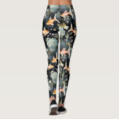 Bloemen: Goudvisvijver Leggings (Achterkant)