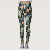 Bloemen: Goudvisvijver Leggings (Voorkant)