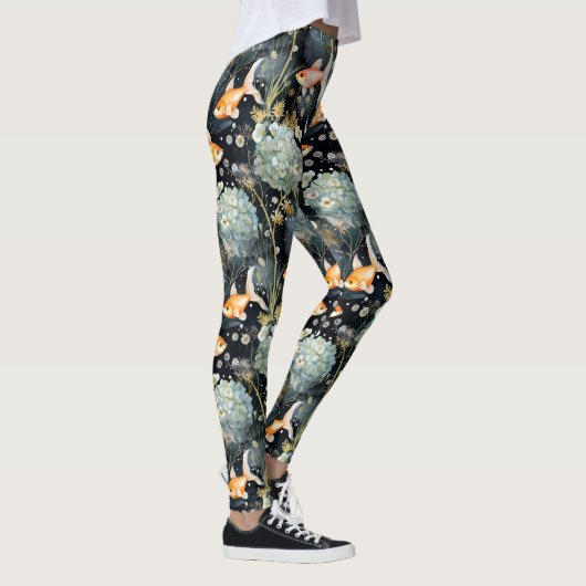 Bloemen: Goudvisvijver Leggings (Rechts)