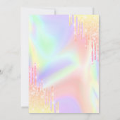 Bloemen Graduation Cap, Ombre druipt holografisch Kaart (Achterkant)