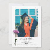 Bloemen Graduation Party en aankondiging (Achterkant)