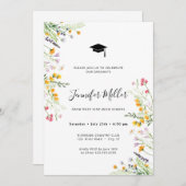 Bloemen Graduation Party Foto weide Feestdagenkaart (Voorkant / Achterkant)