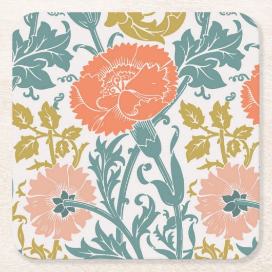 Bloemen,  grafische kunst kartonnen onderzetters (Voorkant)