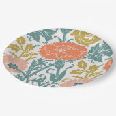 Bloemen, grafische kunst papieren bordje (Gekanteld)