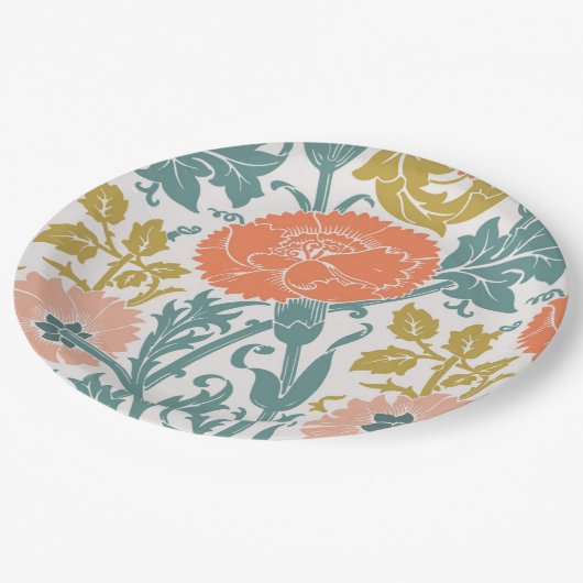 Bloemen,  grafische kunst papieren bordje (Gekanteld)