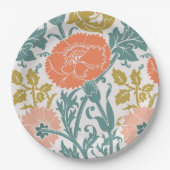 Bloemen, grafische kunst papieren bordje (Voorkant)