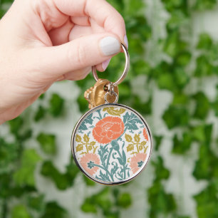 Bloemen,  grafische kunst sleutelhanger