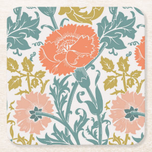 Bloemen, Grafische Vintage Kunst Kartonnen Onderzetters