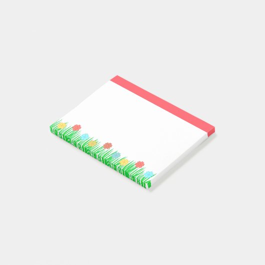 Bloemen & Gras Post-it® Notes (Schuin)