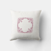 Bloemen grens afbeelding kussen (Achterkant)