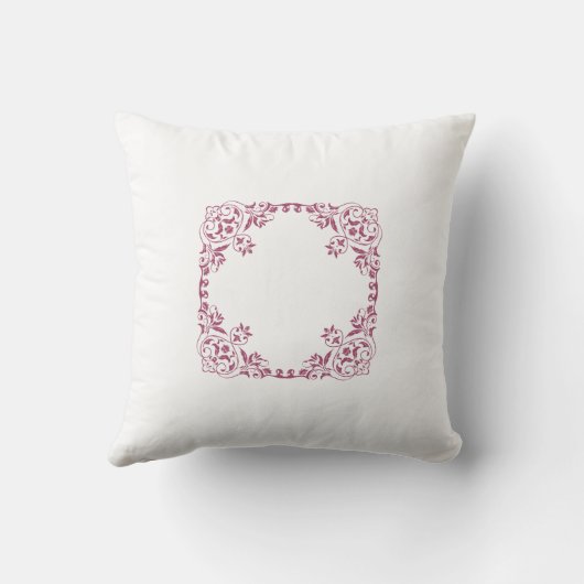 Bloemen grens afbeelding kussen (Achterkant)