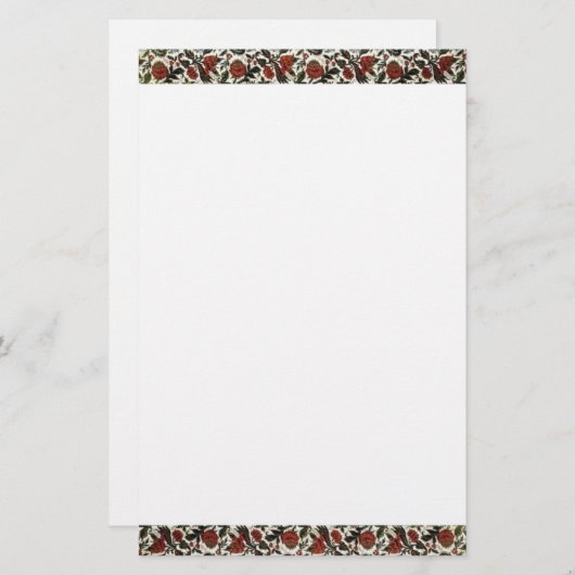  bloemen grens briefpapier (Voorkant / Achterkant)