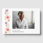 Bloemen grens foto Viering van het leven Gastenboek (Voorkant)