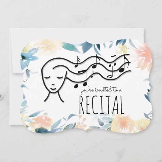 Bloemen Grens Muziek recital Kaart (Voorkant)