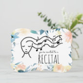 Bloemen Grens Muziek recital Kaart (Staand voorkant)