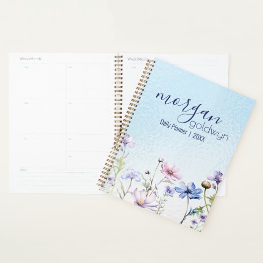  Bloemen Grens Naam Gepersonaliseerde Dag Planner (Display)