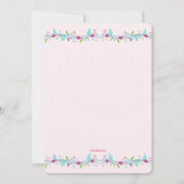 Bloemen Grenzen Foto Uitnodiging (Achterkant)