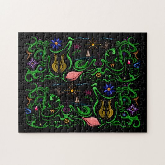 Bloemen & Grillen~centraliteit Legpuzzel (Horizontaal)