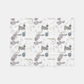 Bloemen, grillig, Nursery waterverf verhalen Fleece Deken (Voorkant (Horizontaal))