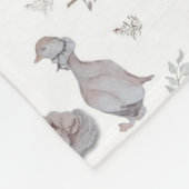 Bloemen, grillig, Nursery waterverf verhalen Fleece Deken (Hoek)