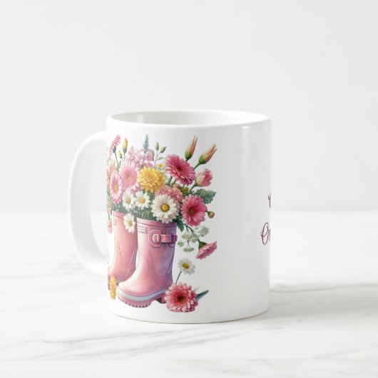  bloemen groeien geluk één bloei per keer koffiemok (Voorkant links)