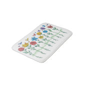 Bloemen groeien ontwerp badmat (Gekanteld)