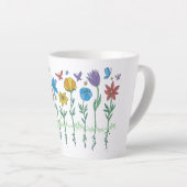Bloemen groeien ontwerp latte mok (Rechterhoek)