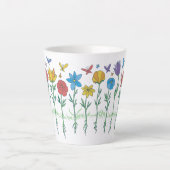 Bloemen groeien ontwerp latte mok (Voorkant)