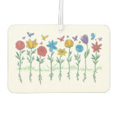 Bloemen groeien ontwerp luchtverfrisser (Achterkant)