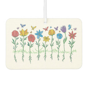 Bloemen groeien ontwerp luchtverfrisser