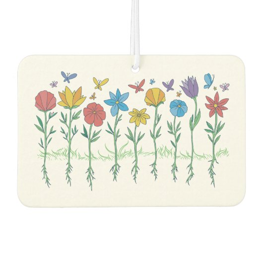 Bloemen groeien ontwerp luchtverfrisser (Voorkant)