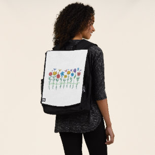 Bloemen groeien ontwerp rugtassen