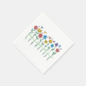Bloemen groeien ontwerp servet (Hoek)
