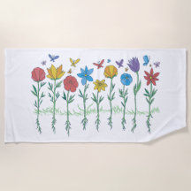 Bloemen groeien ontwerp