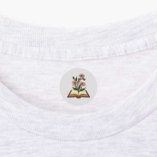Bloemen groeien uit Boek Sticker (Aangebracht)