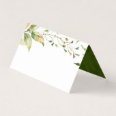 Bloemen Groen Bladblad Tafel Plaats Kaart (Voorkant)